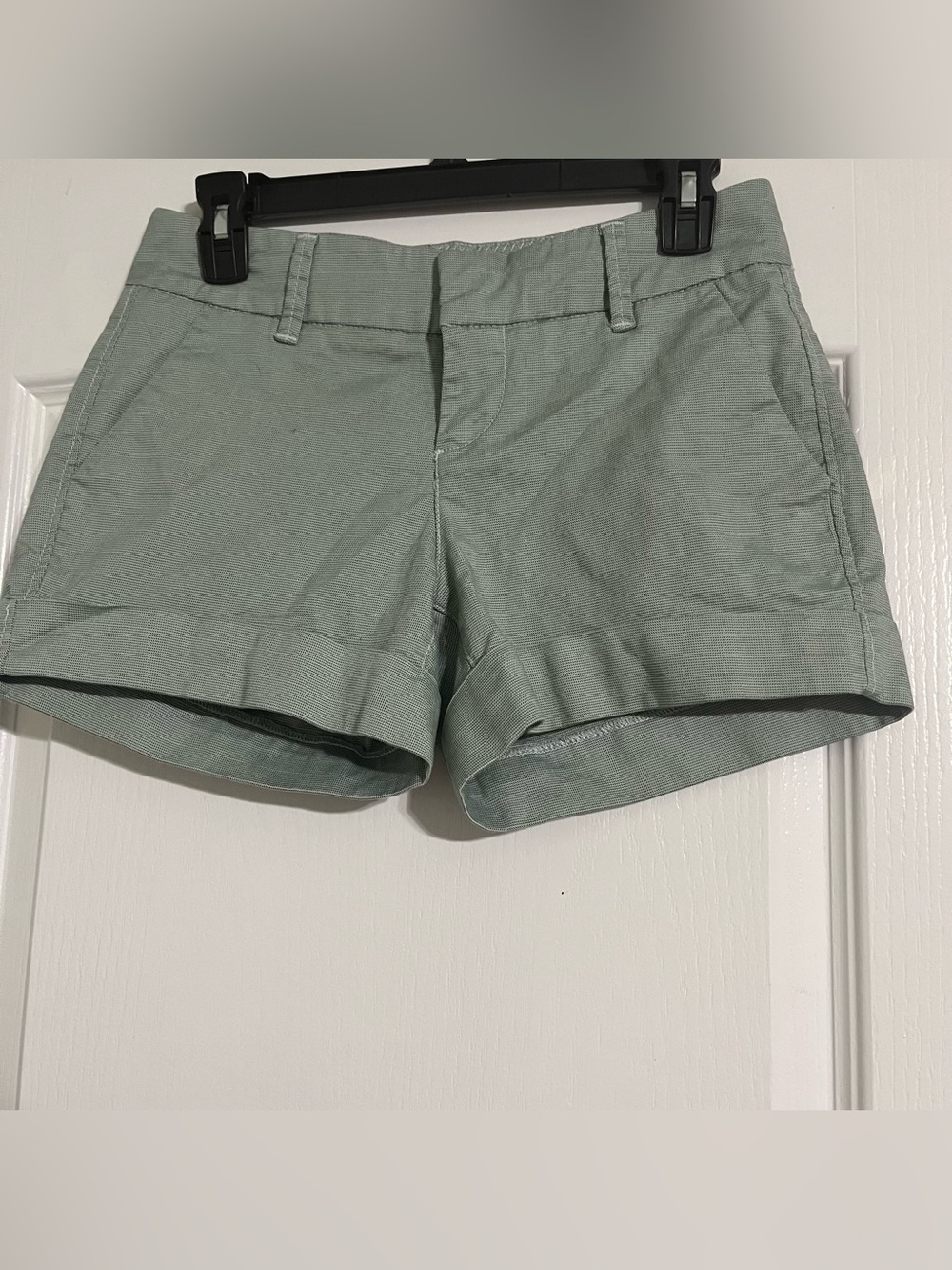 “NWOT” Dear John Light Sage Cuffed Bermuda Shorts Size 25